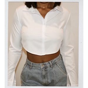 Cropped button down